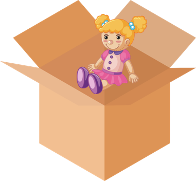 doll in toy box